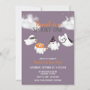 Invitation Halloween Fête Éffrayante d'un anniversaire