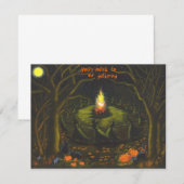 Invitation Halloween, fête, invitations, tirs de joie, sorciè (Devant / Derrière)