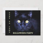 Invitation Halloween fête peur Chat noir Horreur Nuit (Devant)