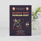 Invitation Halloween fêter la fête Films nuit crier-fest (Debout devant)