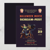 Invitation Halloween fêter la fête Films nuit crier-fest (Devant / Derrière)