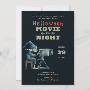 Invitation Halloween fêter la nuit du film d'horreur Ghoul Gr