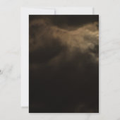 Invitation Halloween fêter lune noir ciel nuageux (Dos)