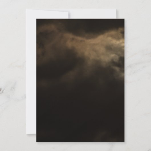 Invitation Halloween fêter lune noir ciel nuageux (Dos)