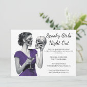 Invitation Halloween Filles Nuit dehors | Cocktail éffrayant (Debout devant)