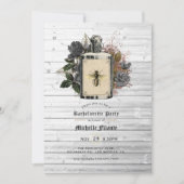 Invitation Halloween floral gothique Bachelorette Party Invit (Devant)
