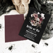 Invitation Halloween Floral Skull Bride ou Fête des mariées d