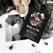 Invitation Halloween Floral Skull Bride ou Fête des mariées d