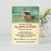 Invitation Halloween Flying Witch Party (Debout devant)