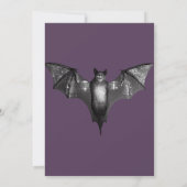 Invitation Halloween foncé Glam Floral Purple Fête des mariée (Dos)