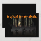 INVITATION HALLOWEEN FOREST CEMENTERS - SOYEZ PEUR, SOYEZ PEU (Devant / Derrière)