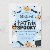 Invitation Halloween Four Ever Spooky 4th Birthday Party (Devant)
