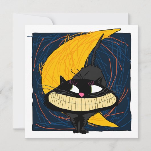 Invitation Halloween Fraidy Cat (Devant)