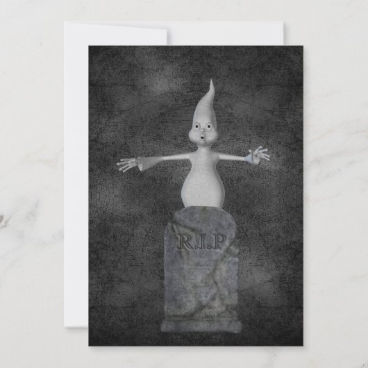 Invitation Halloween frelate de fantôme (Dos)