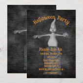 Invitation Halloween frelate de fantôme (Devant / Derrière)