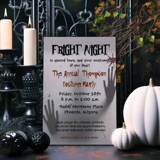 Invitation Halloween Fright Night