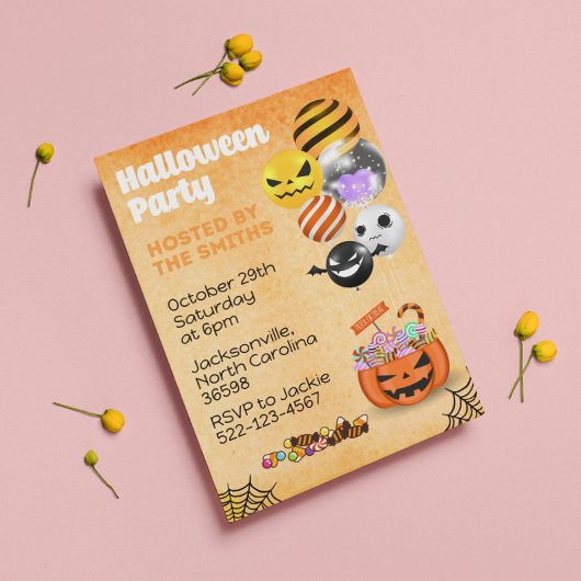 Invitation Halloween Fun Kids and Adultes