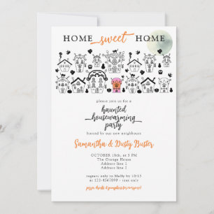 Invitation Halloween Funny Haunted House House House House Ho