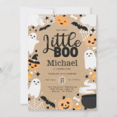 Invitation Halloween Ghost Little Boo 2e fête d'anniversaire (Devant)