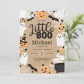 Invitation Halloween Ghost Little Boo 2e fête d'anniversaire (Debout devant)