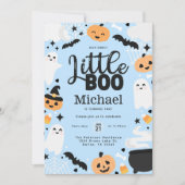 Invitation Halloween Ghost Little Boo 2e fête d'anniversaire (Devant)