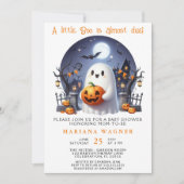 Invitation Halloween Ghost Little Boo Baby shower (Devant)