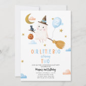 Invitation Halloween Ghost Little Booktacular Anniversaire (Devant)