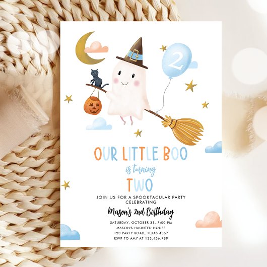 Invitation Halloween Ghost Little Booktacular Anniversaire