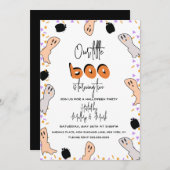 Invitation Halloween Ghost Our Little Boo Confetti (Devant / Derrière)