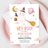 Invitation Halloween Ghost Spooktacular Hey Boo Girl Annivers