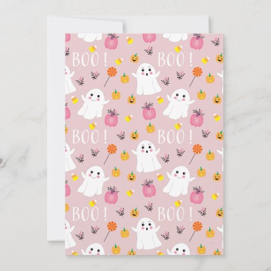 Invitation Halloween Ghosts Devinez Le Jeu Baby shower Prix (Dos)