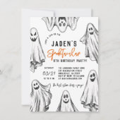 Invitation Halloween Ghosts Spooktacular Anniversaire (Devant)