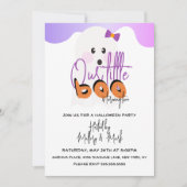 Invitation Halloween Ghoul Fantôme Notre Petit Bois Violet (Devant)