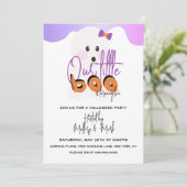 Invitation Halloween Ghoul Fantôme Notre Petit Bois Violet (Debout devant)