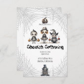 Invitation Halloween Ghoulish Gathering (Devant / Derrière)