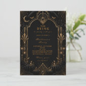 Invitation Halloween Glamour Sophistiqué (Debout devant)