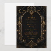 Invitation Halloween Glamour Sophistiqué (Devant / Derrière)