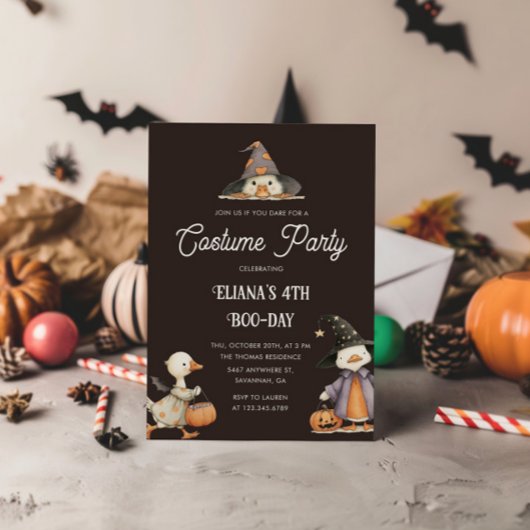 Invitation Halloween Goose Anniversaire de enfant soirée cost