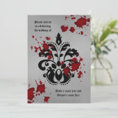 Invitation Halloween Goth mariage (Debout devant)