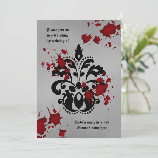 Invitation Halloween Goth mariage (Debout devant)