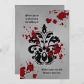 Invitation Halloween Goth mariage (Devant / Derrière)