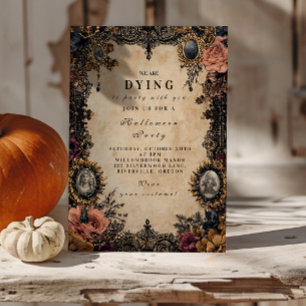 Invitation Halloween gothique cameo vintage