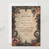 Invitation Halloween gothique cameo vintage (Devant)