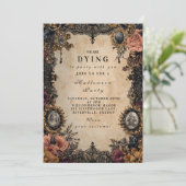 Invitation Halloween gothique cameo vintage (Debout devant)