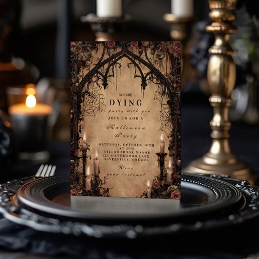 Invitation Halloween gothique d'Arche sombre