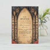 Invitation Halloween gothique éffrayant (Debout devant)