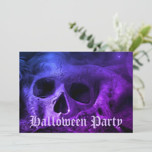 Invitation Halloween gothique effrayant (Debout devant)