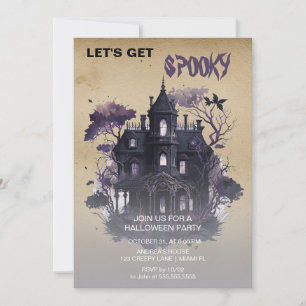 Invitation Halloween gothique éffrayant