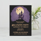 Invitation Halloween gothique Éffrayant Haunted Maison Hallow (Debout devant)
