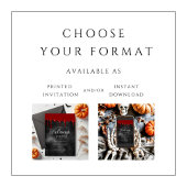 Invitation Halloween gothique Élégant de sang gouttant